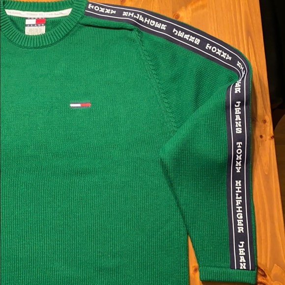 Tommy Hilfiger Jeans Vintage Green Knit Sweater - Picture 3 of 6